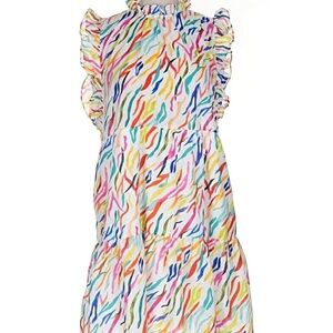 THML Multicolor Ruffle women’s cocktail Dress